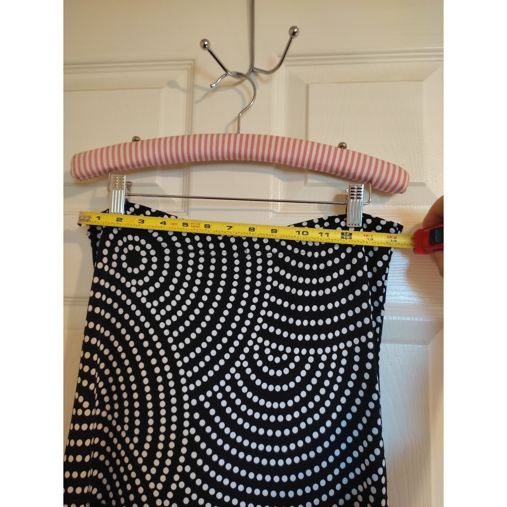 Papaya Strapless Tube Romper Size Medium, Black with White pokadots.